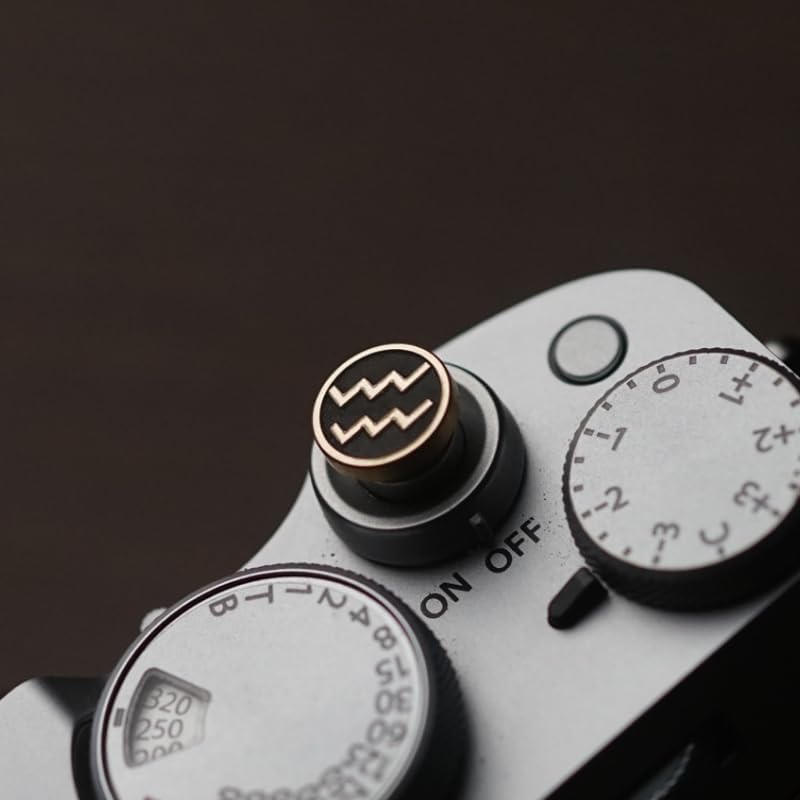Twelve Constellations Pattern Camera Shutter Button Compatible with Fujifilm X-Pro3 X-Pro2 X-T50 X-T4 X-T30 for Nikon for Rolleiflex (Aquarius)